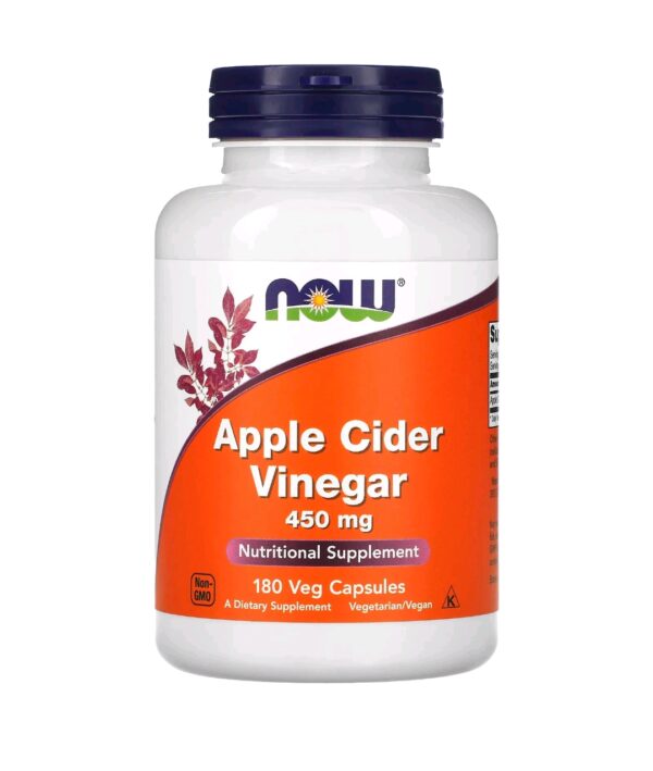 Apple cider vinegar now 450mg 180 caps