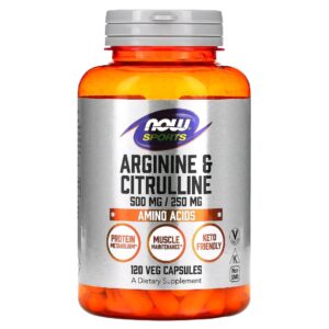 Arginine & citrulline now 120 caps