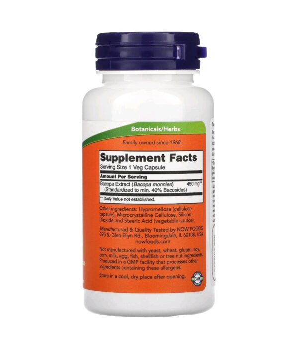 Bacopa extract now 450mg 90 caps