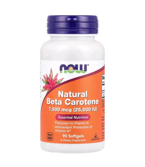 Natural beta carotene now 90 softgels