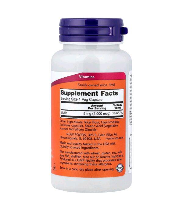 Biotin 5000 now 60 caps