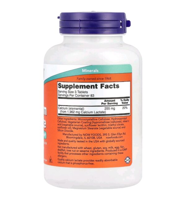 Calcium lactate now 250 tab