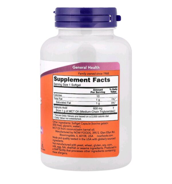 Caprylic acid now 100 softgels