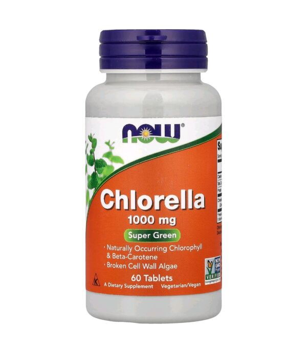 Chlorella 1000mg now 60 tab