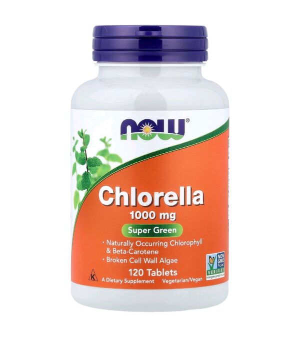 Chlorella 1000mg now 120 tab