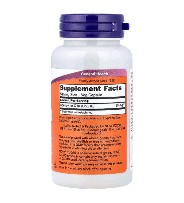 COQ10 now 30mg 60 caps