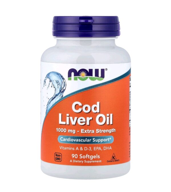 Cod liver oil now 1000mg 90 softgels