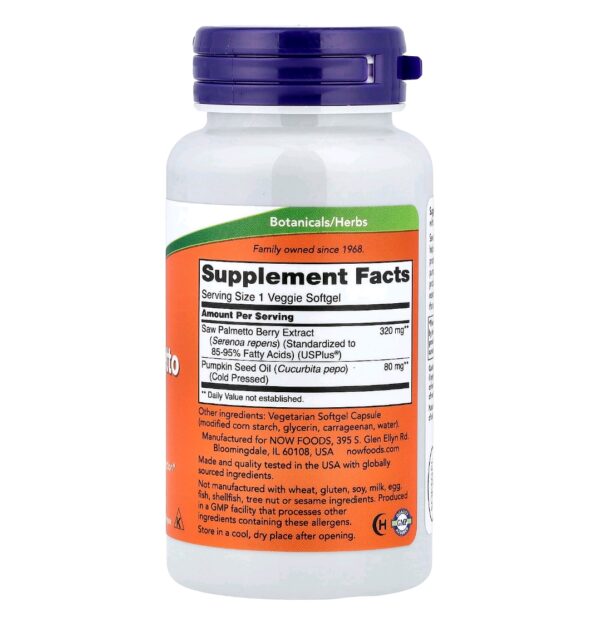 Saw Palmetto extract now 320mg