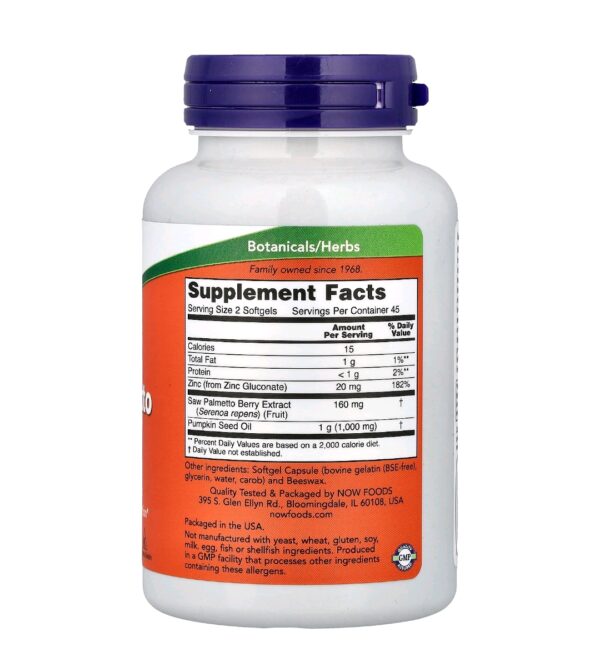 Saw Palmetto extract now 160mg