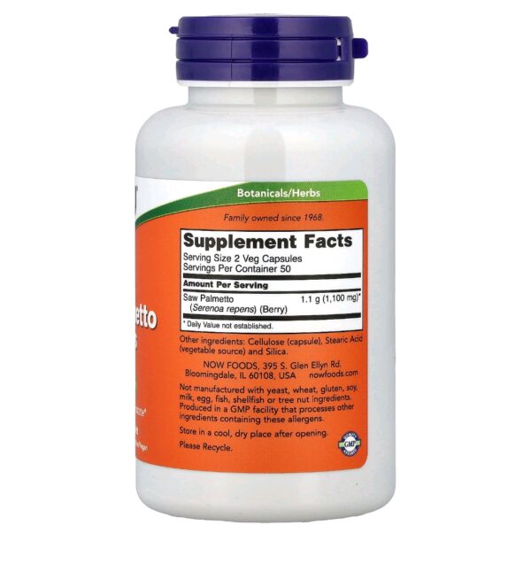 Saw Palmetto 550mg now 100 caps