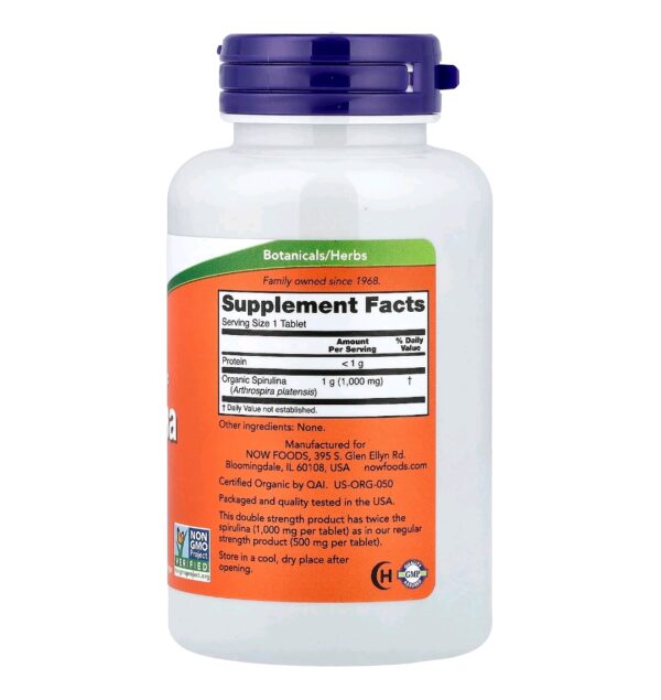 Spirulina now 1000mg 120 tab