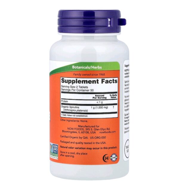 Spirulina now 500mg 100 tab