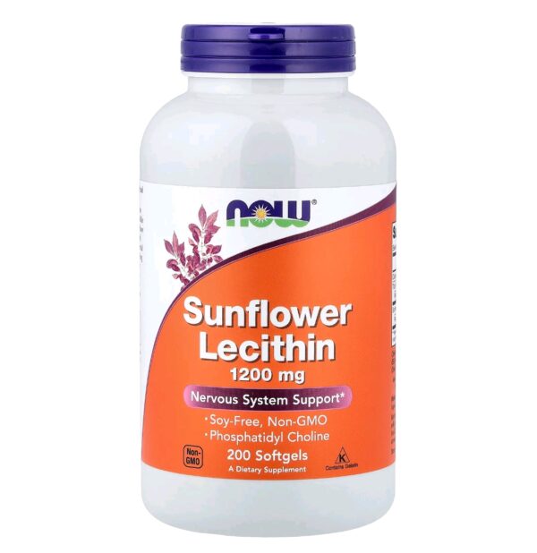Sunflower lecithin now 200 softgels
