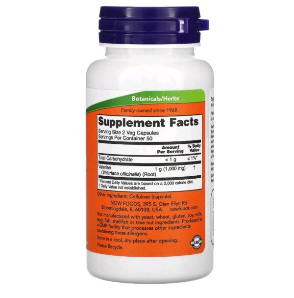 Valarain root now 500mg 100 caps