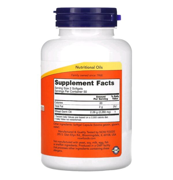 Wheat germ oil now 100 soft gels