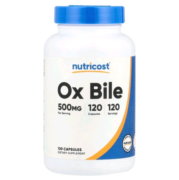 Ox bile nutricost 500mg 120 caps
