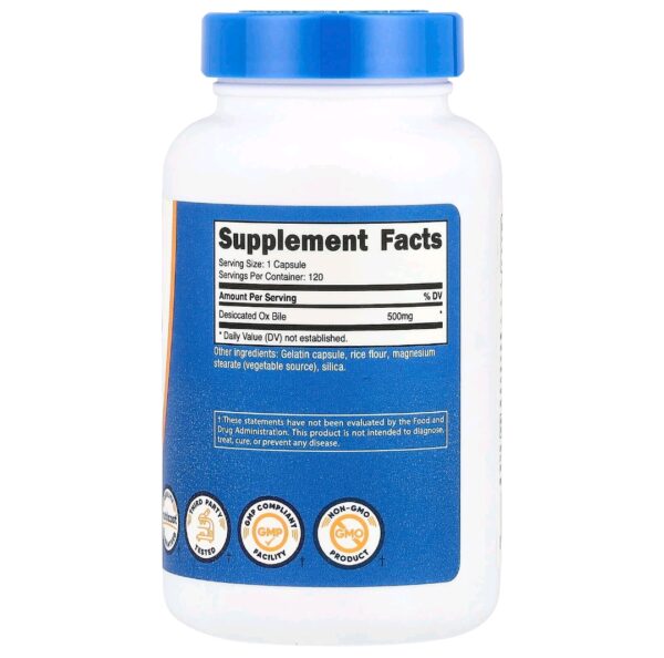 Ox bile nutricost 500mg 120 caps