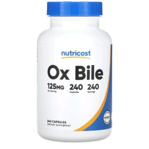 Ox bile nutricost 125mg 240 caps
