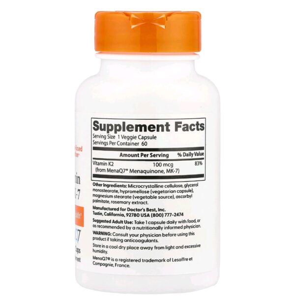 K2MK7 dr best 100mg 60 caps