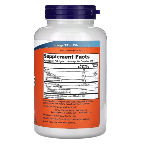 Omega 3 fish oil 200 softgels